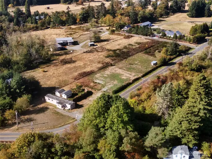 Looking northwest towards the lot.
