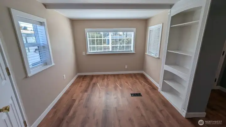 Dining area or office offers great light