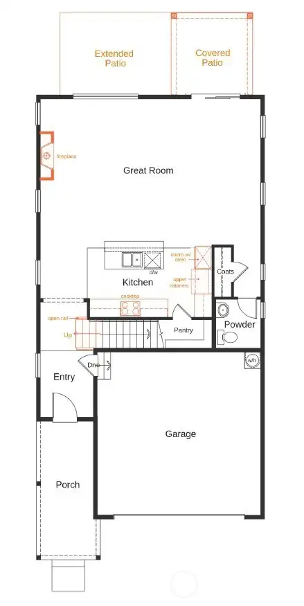 Flooplan and upgrades - Main level.