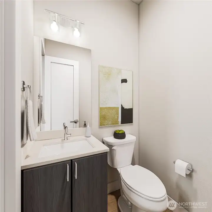 Powder bath-  (Facade, Ext Colors, Interior Photos & Floor Plans for illustrative purposes only. Actual Facade, Ext Colors, Interiors & Floor Plans may differ.)