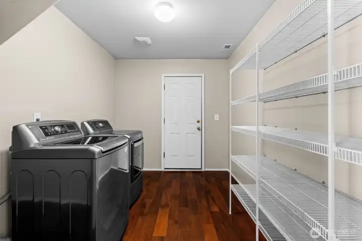 Laundry and mud room on main