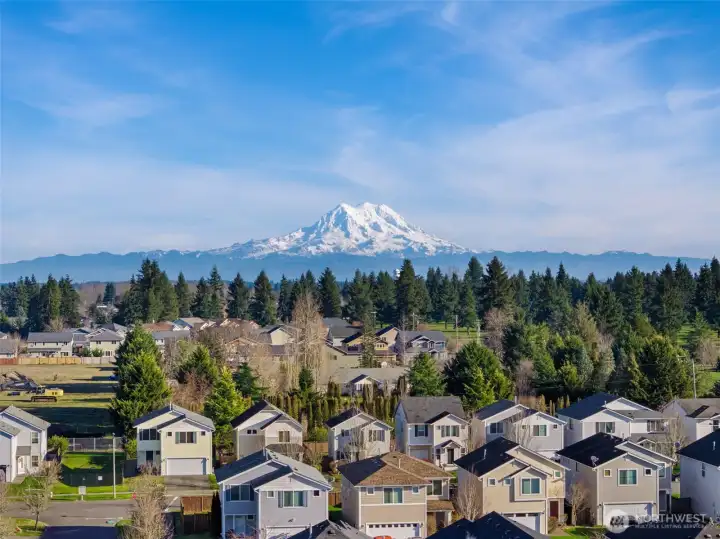 View of Mount Rainier from bedroom