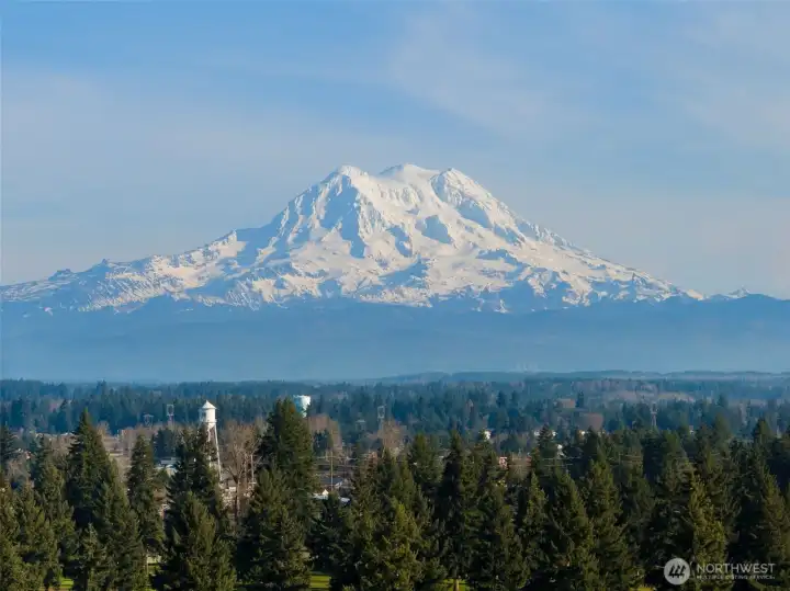 Mount Rainier views from neighborhood