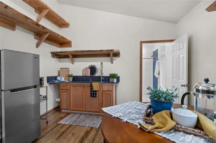 ADU kitchen and dining