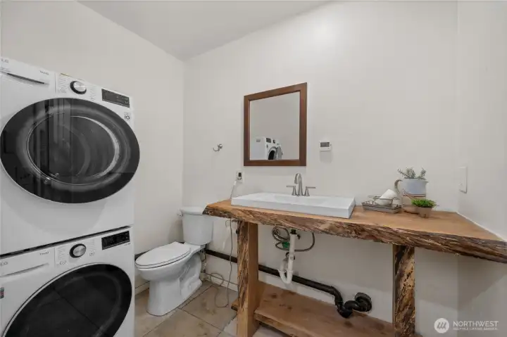 ADU laundry and half bath
