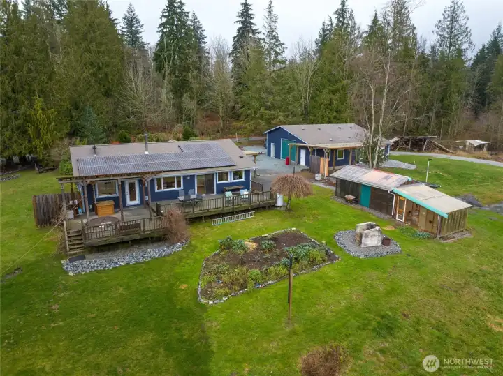 Solar panels on house