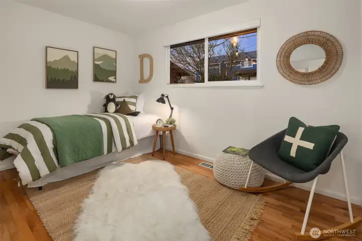 Bright bedrooms with flexibility for guests, kids, or home office use.