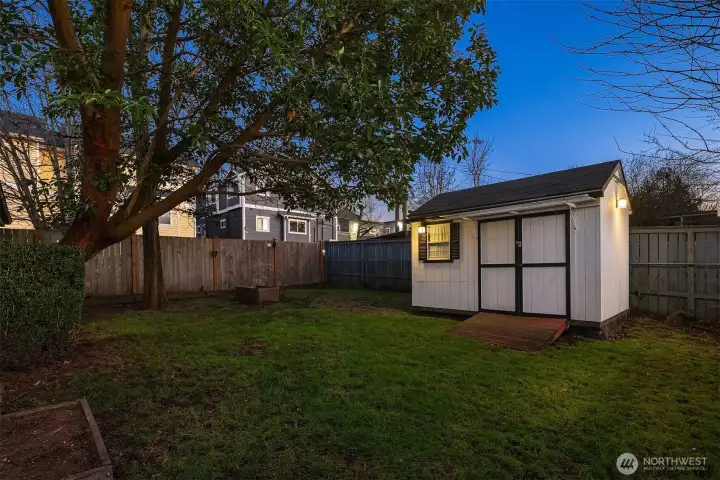 Bonus outbuilding for extra storage and gear.