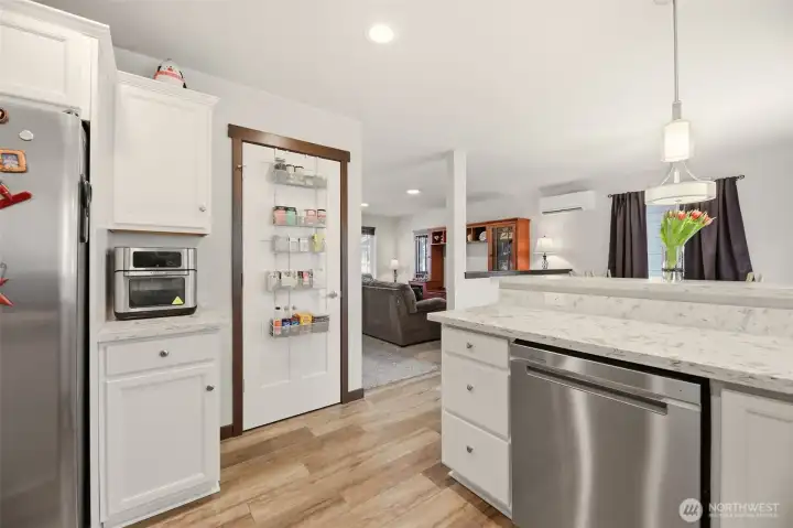 Kitchen looking toward Dining & Living Rms