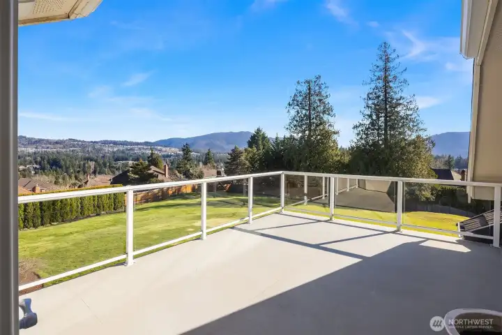 Rooftop Deck with amazing views over the expansive landscape accessed vis double doors from the loft.