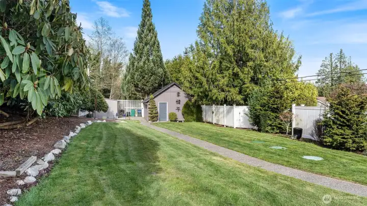 Large, fully-landscaped back yard and garage