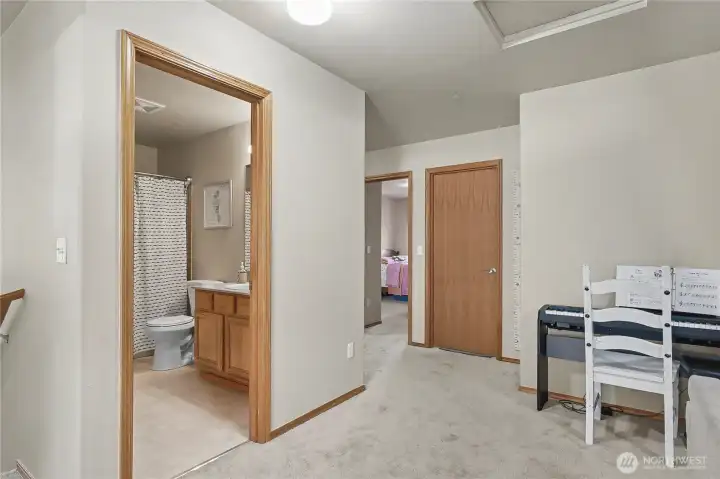 Stairwell area at top of stairs.