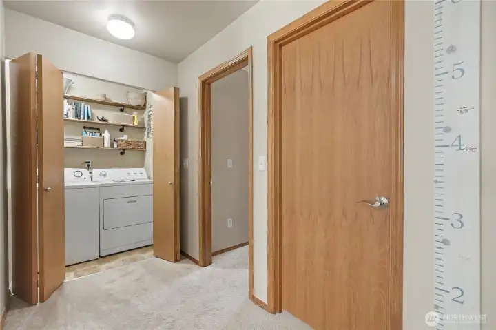 Upstairs laundry closet