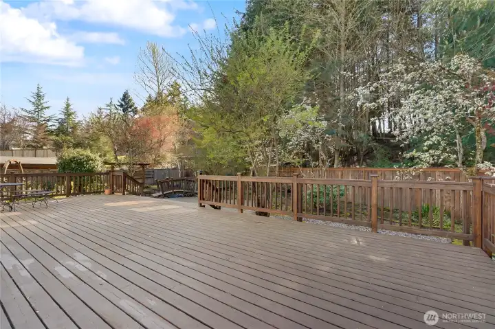 Expansive deck for entertaining.