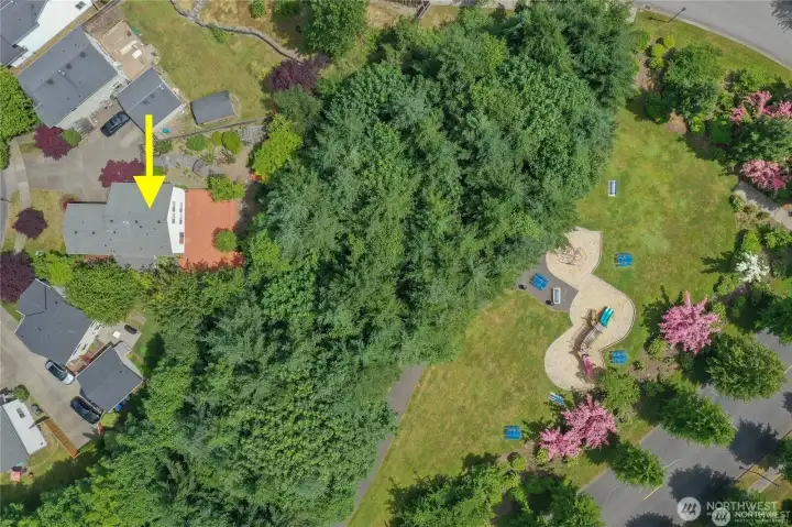 Jensen Park and playground is located above the house on McNeil St.