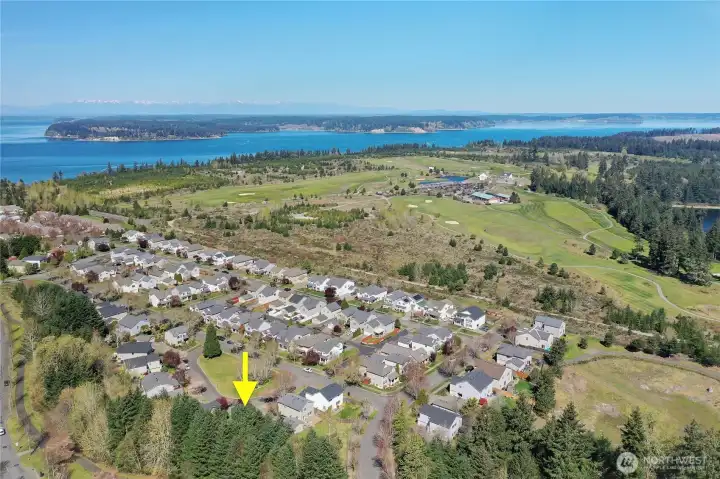 Close to miles of trails and the Sound trail along the bluff.  Close to The Home Course.