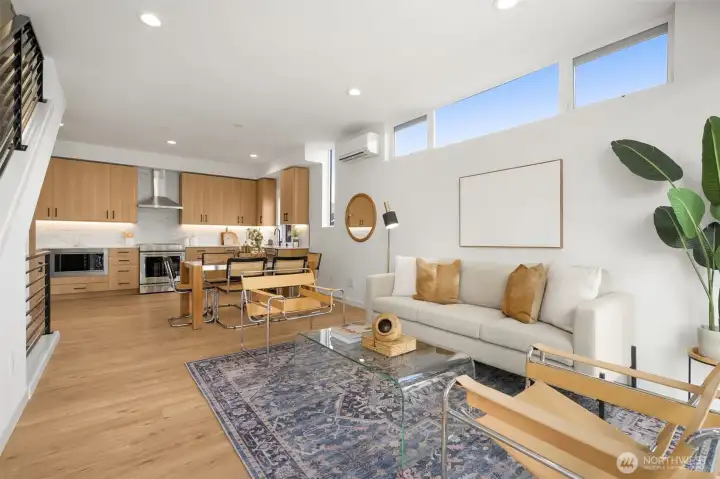 Modern chef's kitchen showcasing premium appliances, ample counter space, and custom cabinetry.