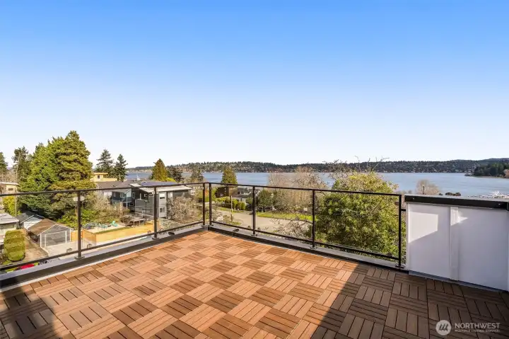 Scenic view of the surrounding neighborhood and water outlook.