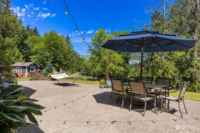 Expansive outdoor patio