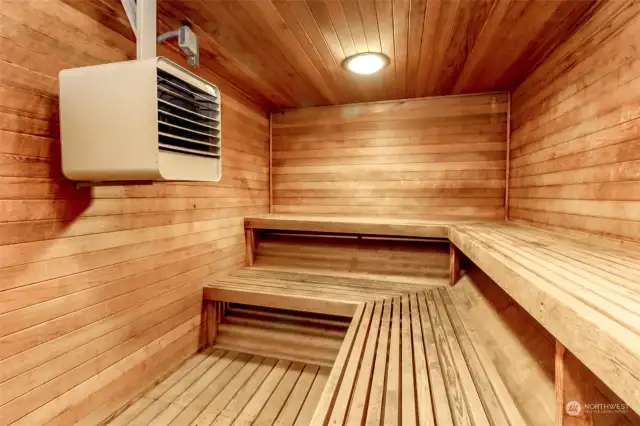 Sauna accessible to all residents year round