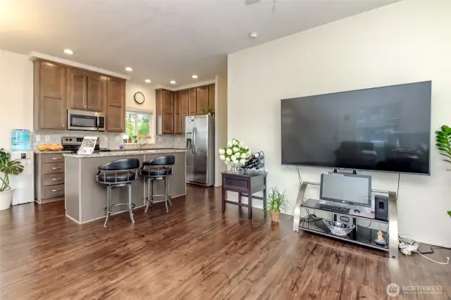 Open floorplan kitchen dining living room
