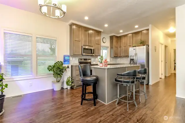 Open floorplan kitchen dining living room