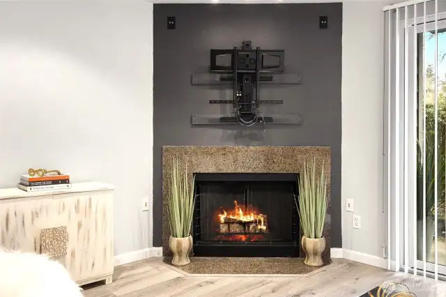 Pre-installed TV wall mount