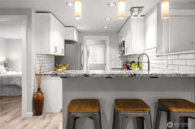 Kitchen seating area for convenience