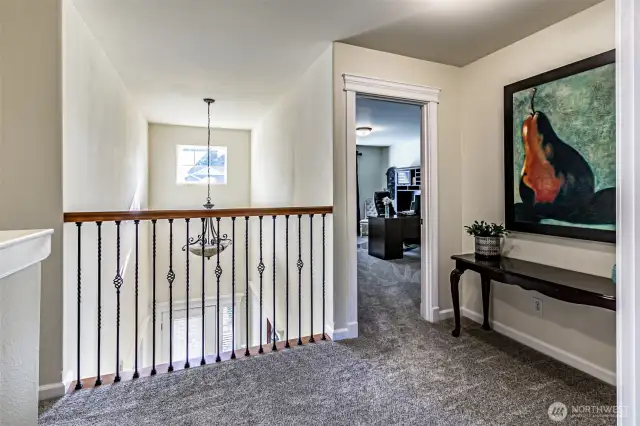 Upstairs Hallway Overlooking Entryway