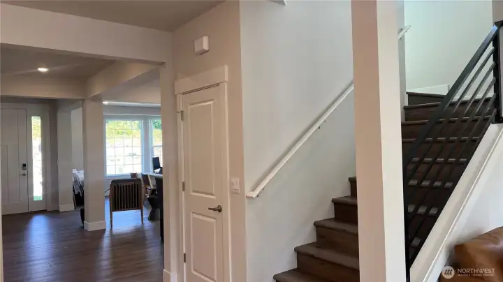 View from kitchen toward entry