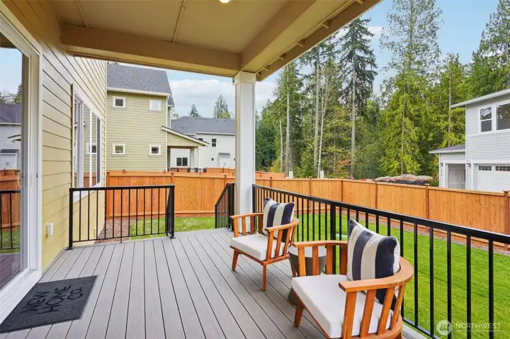 Spacious and finished yard and full fencing included.