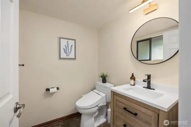 Updated main floor powder room.