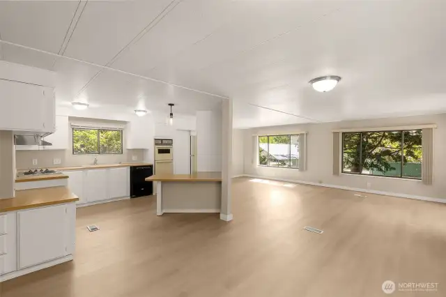 New cabinet fixtures and lighting updates.