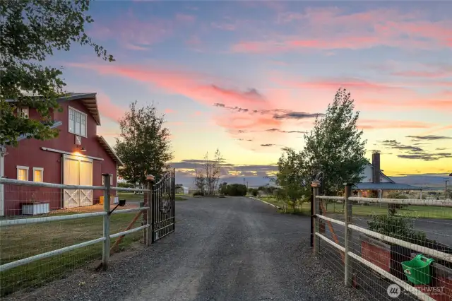 Private, gated entrance.