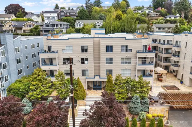Elevated view of Building A.
