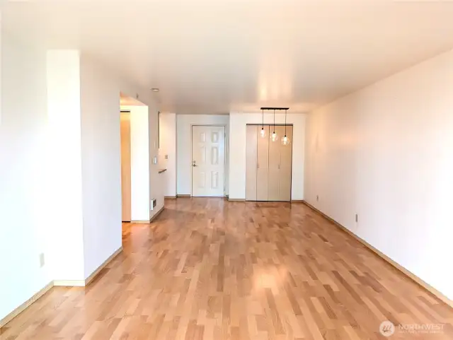 Entry, living & dining areas w/closets.