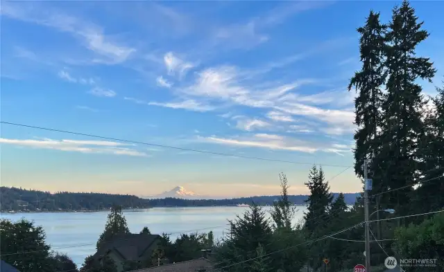 View looking South with Mt. Rainier and Bremerton Ferry