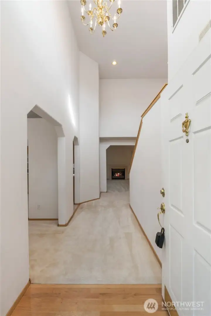 Entry with vaulted ceiling