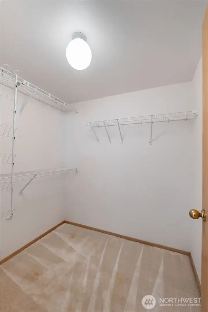 Primary walk in closet