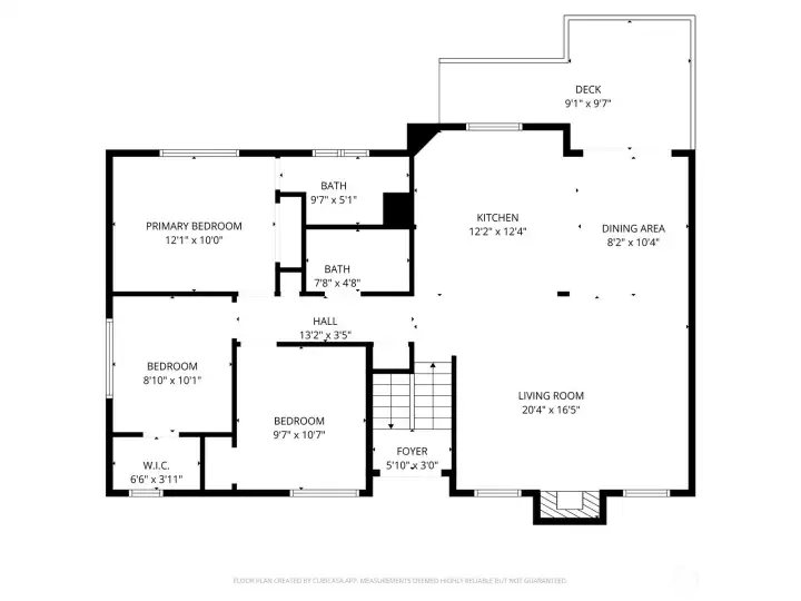 Upper level floor plan