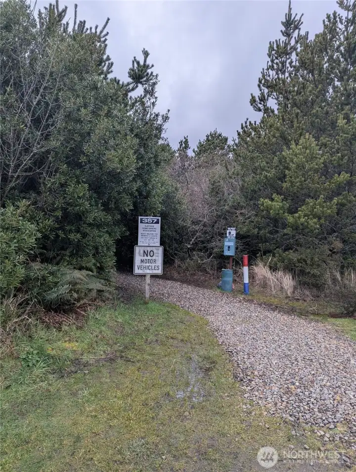 Beach Trailhead at West end of 357th St