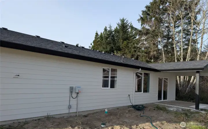 East side, LANDSCAPING UNDER CONSTRUCTION