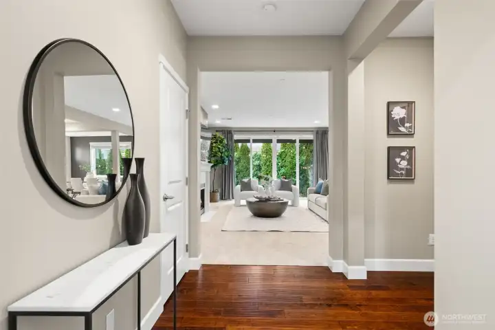 Spacious entry leads to the heart of the home...