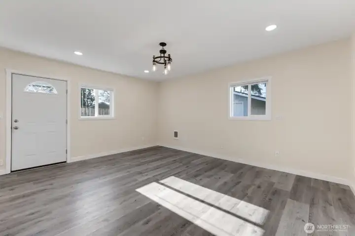 Dining/Family Room/Door to back yard