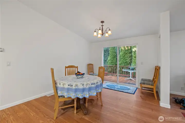 Spacious dining room