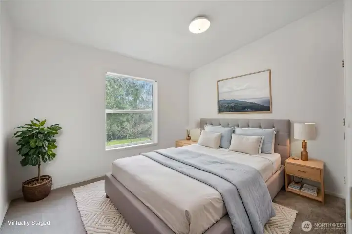 Virtually staged bedroom 2
