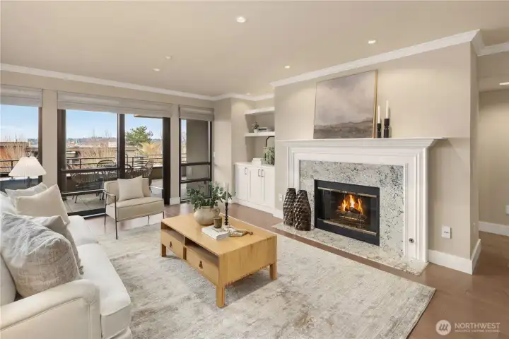 Additional highlights include designer lighting, custom window treatments, Lutron dimmers, ample storage,