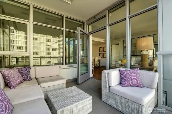 Check out this large & spacious covered, private deck to soak in the day & night views!