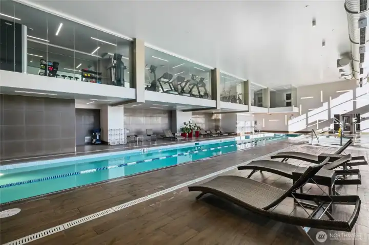 Olympic size indoor heated pool, wow!