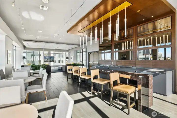 Check out this bar seating area also on the 41st floor.